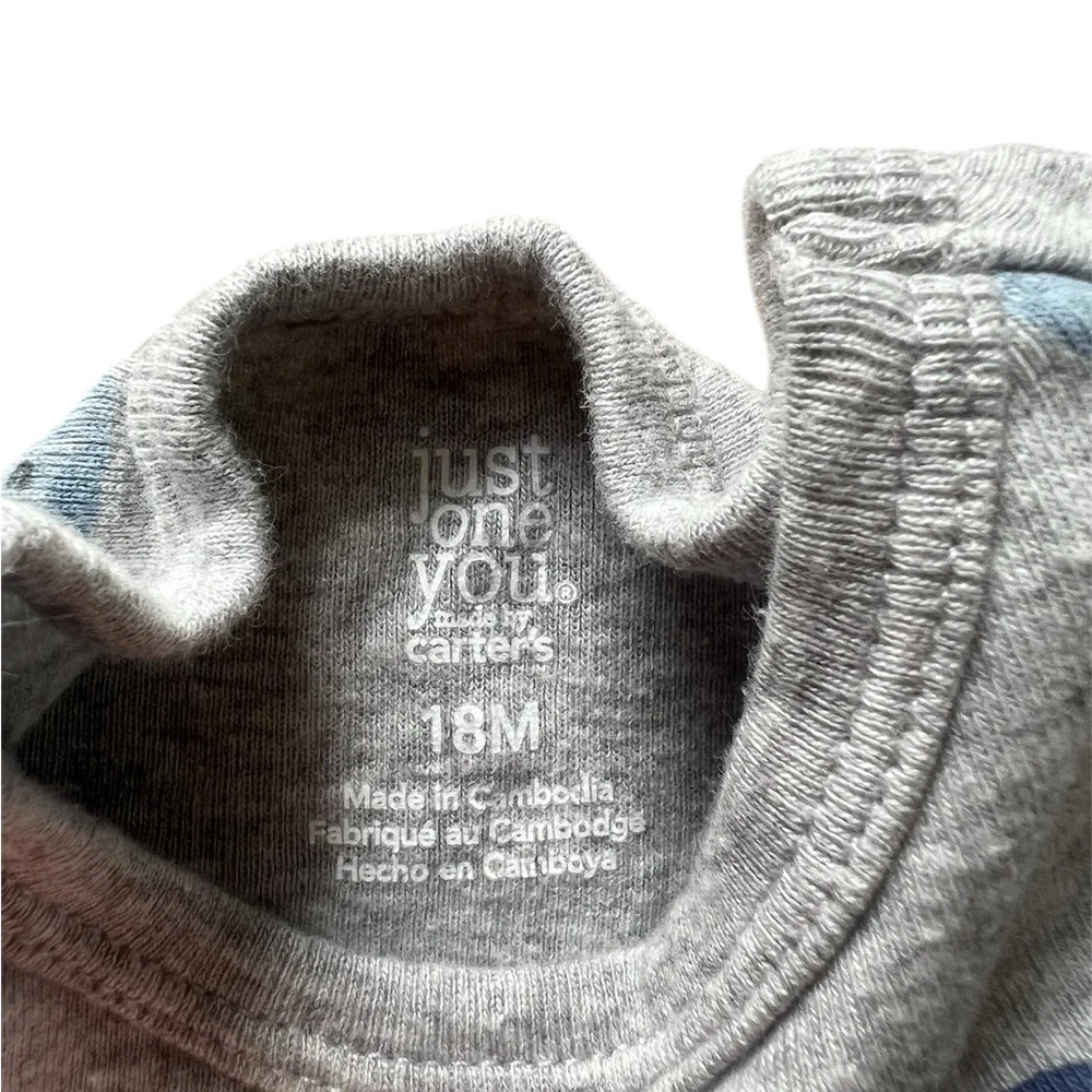 Carter’s Grey and Blue Whale Submarine Romper | 18M